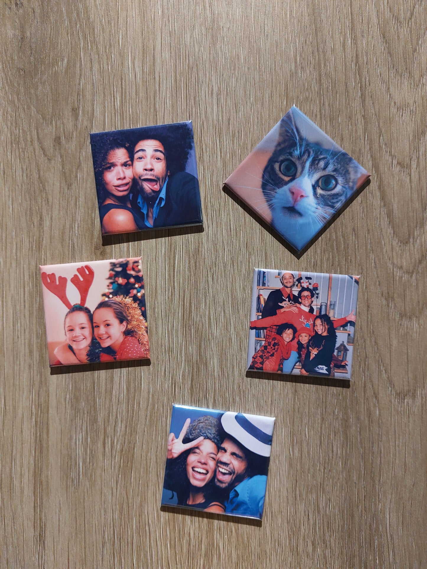 5 Magnets photo personnalisables - 50 x 50 mm