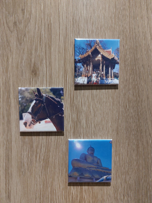 3 Magnets photo personnalisables - 50 x 50 mm