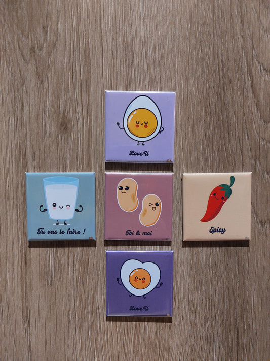 Pack Message for U - 5 Magnets - 50 x 50 mm