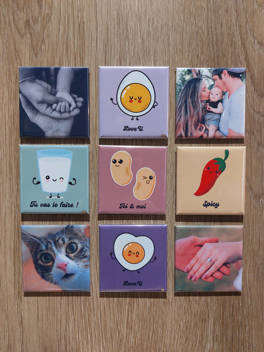 Pack Message for U - 9 Magnets - 50 x 50 mm